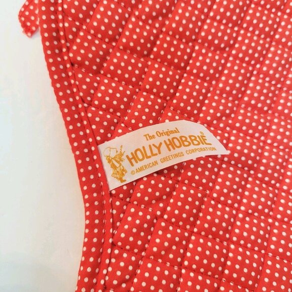 VTG Holiday Wishes Trimmings Potholder Christmas Holly Hobbie Xmas Kitchen - Picture 4 of 4